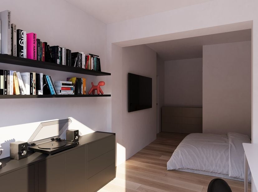 Ontdek deze lichtrijke studentenunit in een uniek opbrengsteigendom op de ring van Leuven! Een prachtig vernieuwbouwproject dat niet enkel een uitstek