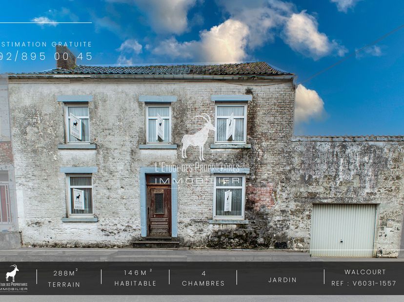 Referentie van het bureau: v6031-1557&lt;br /&gt;
***VIRTUAL TOUR: https://envisite.net/vtour/fr/3h5zyf***&lt;br /&gt;
3-gevelwoning met groot potentieel na renov