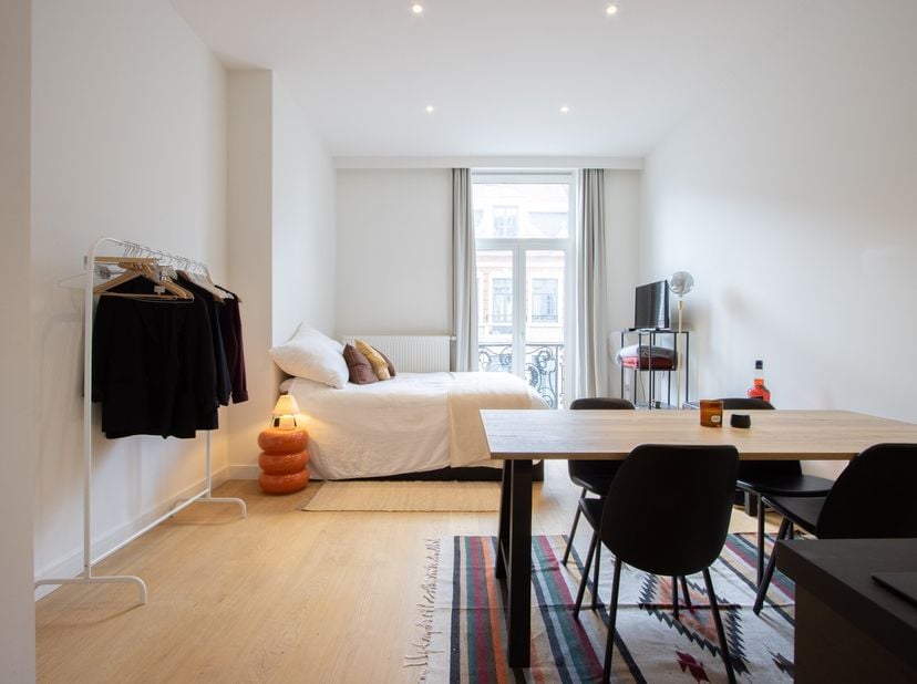 ​​Deze lichtrijke studio bevindt zich op de 2de verdieping van de charmante studentenresidentie “James Bond”.&lt;br /&gt;
​&lt;br /&gt;
In 2019 onderging het gehe