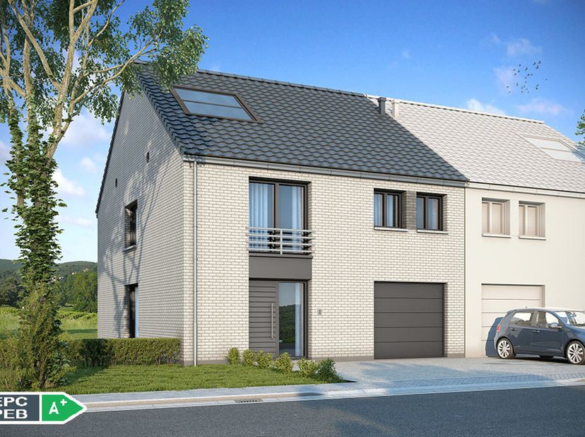Rustig gelegen, NIEUWBOUWWONING HOB op prachtig groot perceel van 1090m². Deze woning voldoet aan de nieuwste energienormen. Driedubbele beglazing , w