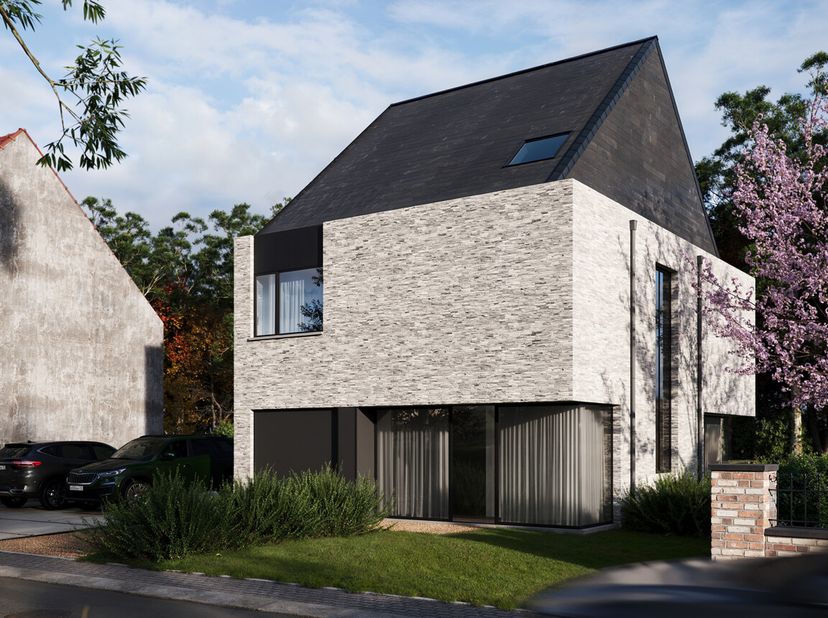 Op een rustige locatie in Smeerebbe (Geraardsbergen) wordt deze ruime halfopen bebouwing (250 m² bewoonbare oppervlakte) ontwikkeld met een moderne ar