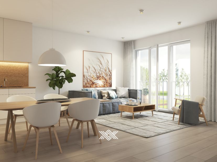 U vindt dit appartement van 96m² in het project Bloei in Gent. Het appartement beschikt over een inkomhal met een gastentoilet en plaats voor een vest
