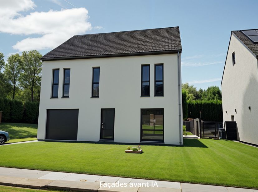 REF- 897- BELOEIL - 7970 - Maison 4 Façades Gros oeuvre Fermé de qualitéEnvironnement calme- Hall, Séjour avec cuisine ouverte, 3 Chambres au 1er étag
