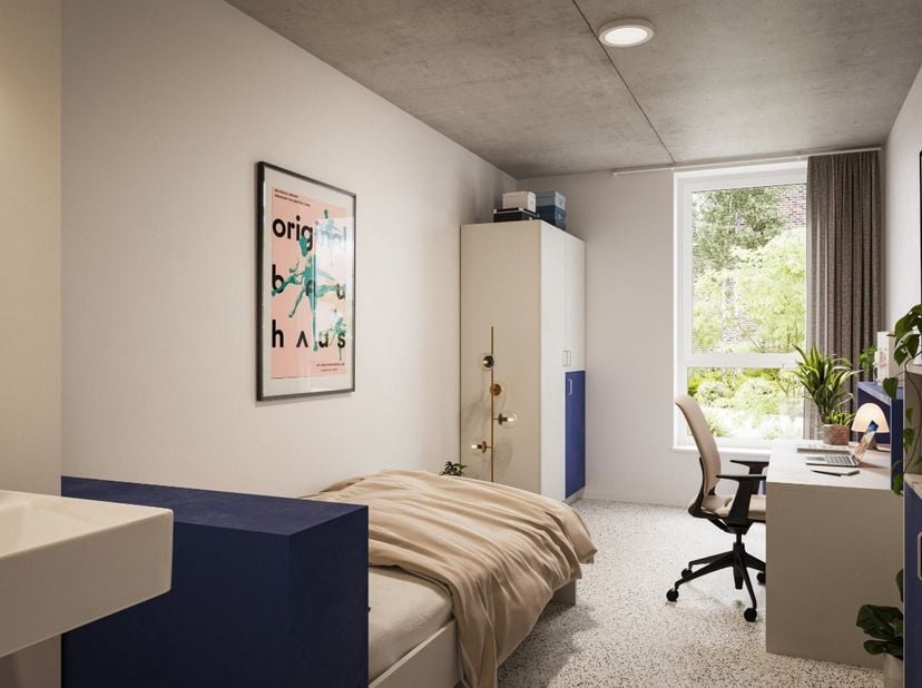 In de rustige Hollestraat, op 150m van de kleine ring rond Leuven, krijgt MINT vorm. Deze moderne studentenresidentie dankt haar naam niet enkel aan h