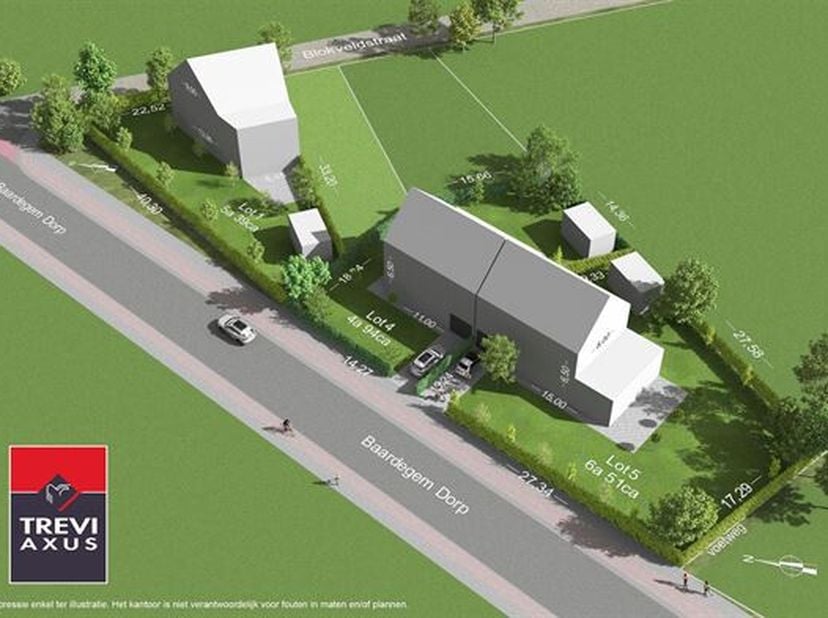 PERCEEL BOUWGROND MET OPPERVLAKTE VAN 652 M² VOOR HALFOPEN BEBOUWING.&lt;br /&gt;
 Het perceel is gelegen in het centrum van het landelijke Baardegem (Aalst