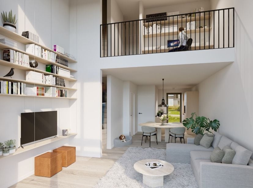 Deze moderne woning in het Molenpark in Eeklo, combineert ruimte, comfort en een unieke ligging met directe toegang tot het park, waardoor u optimaal
