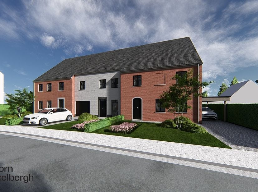 In een rustige straat start men binnenkort met de bouw van deze prachtige woning in pastoriestijl. Dankzij de ideale ligging is deze woning zeer goed