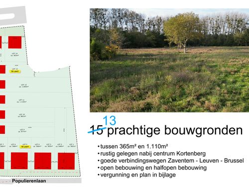                                         Terrain à bâtir à vendre à Kortenberg, € 280.000
