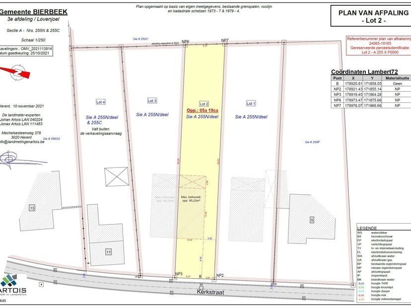 Terrain à bâtir de 5a19ca à vendre dans la Kerkstraat à Lovenjoel.&lt;br /&gt;
Terrain à bâtir de 519 m² à vendre dans la Kerkstraat à Lovenjoel. La parcell