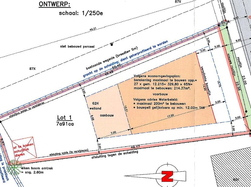 Bouwgrond open bebouwing met straatbreedte 22,58m gelegen langs de verbindingsbaan van Booischot naar Houtvenne.&lt;br /&gt;
Maximum te bebouwen oppervlakte