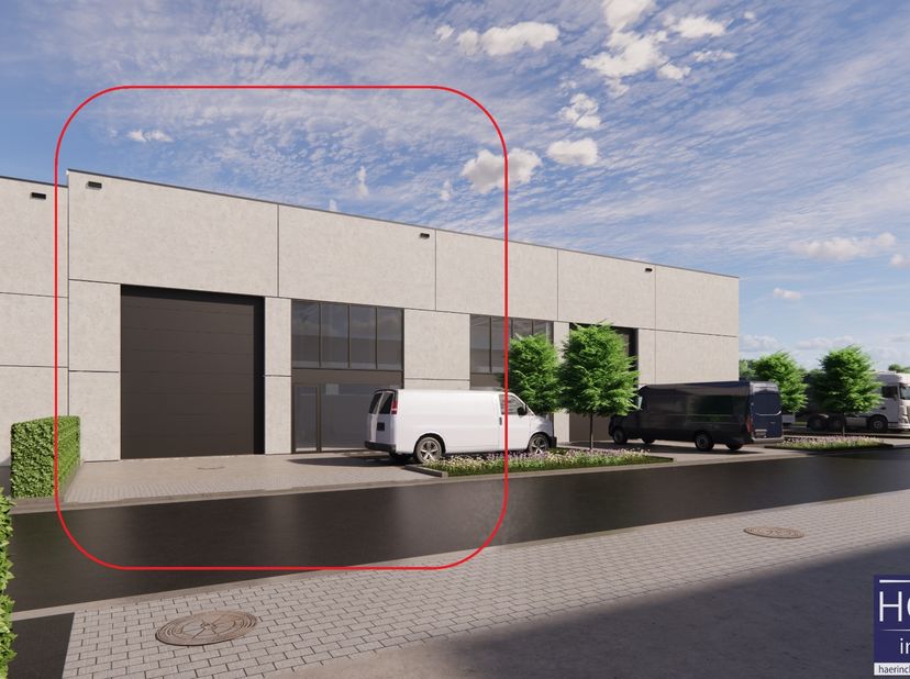 Deze schitterend gelegen NIEUWBOUW KMO-unit van 202m² situeert zich in het hart van de ambachtelijke bedrijfszone &quot;Hoogmolen&quot; te Kruishoutem en zit in