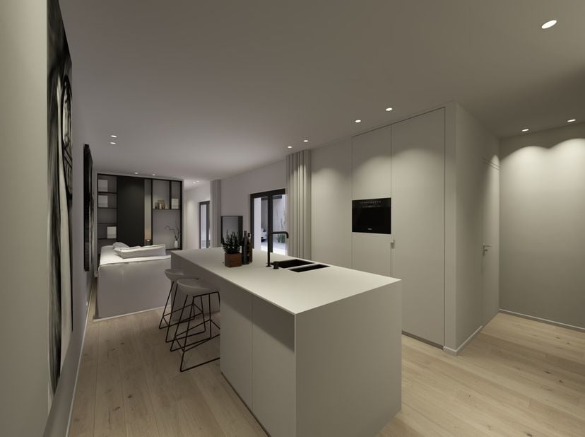 Cet immeuble d&#039;investissement entièrement rénové avec 3 appartements et 3 places debout est situé dans un emplacement idéal dans le centre de Waregem.