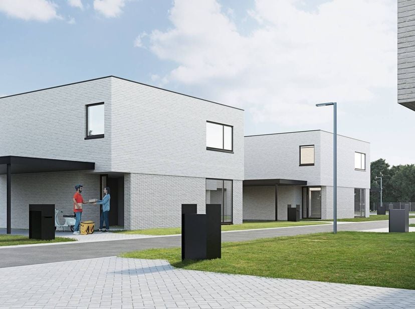 Le projet résidentiel contemporain, composé de 11 lots, dont 3 bâtiments ouverts et 8 bâtiments semi-ouverts. Sur ces lots, des maisons avec jardin et