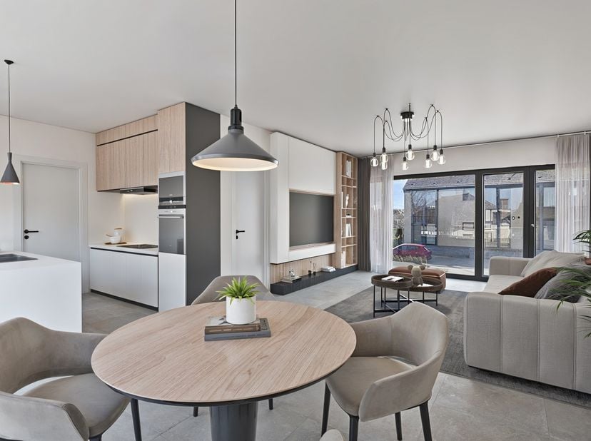 Deze prachtige nieuwbouw duplex werd gebouwd in 2024 en is erg centraal gelegen, waardoor zowel het centrum van Bilzen als Munsterbilzen op slechts 5