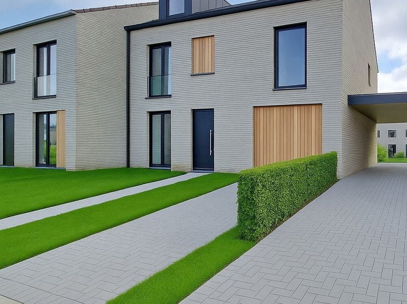 Op een rustige, residentiële en centrale locatie te Tielt verhuren we deze halfopen nieuwbouwwoning: een toonbeeld van modern comfort, energiezuinighe