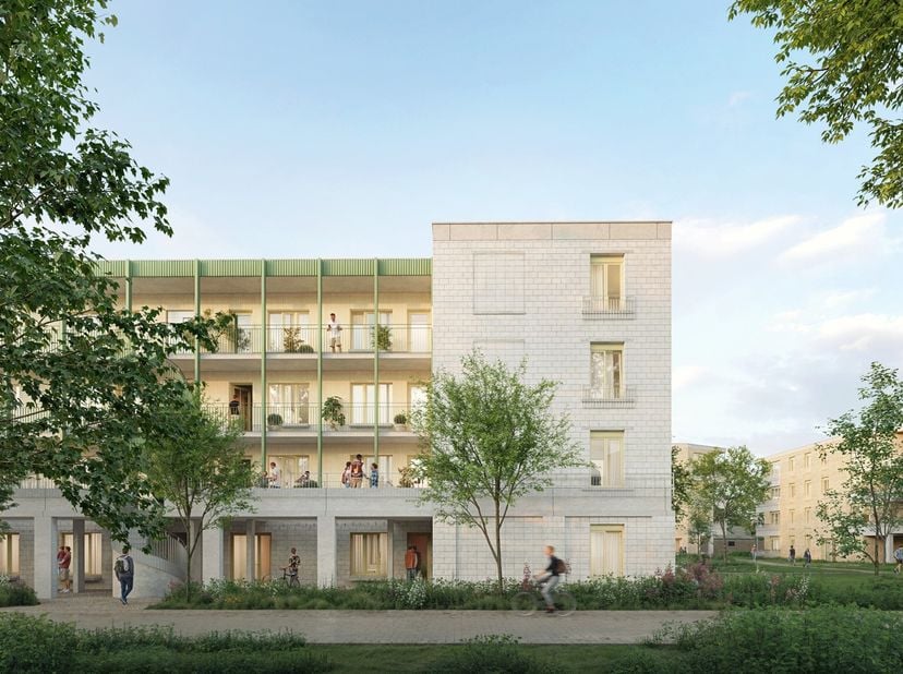 Ruim appartement met 3 slaapkamers en inpandig terras. Het terras is ZO-ZW georiënteerd. Het appartement heeft een woonoppervlakte van 109m² en een ze