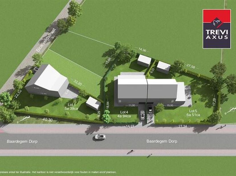 PERCEEL BOUWGROND MET OPPERVLAKTE VAN 494 M² VOOR HALFOPEN BEBOUWING.&lt;br /&gt;
 Het perceel is gelegen in het centrum van het landelijke Baardegem (Aalst
