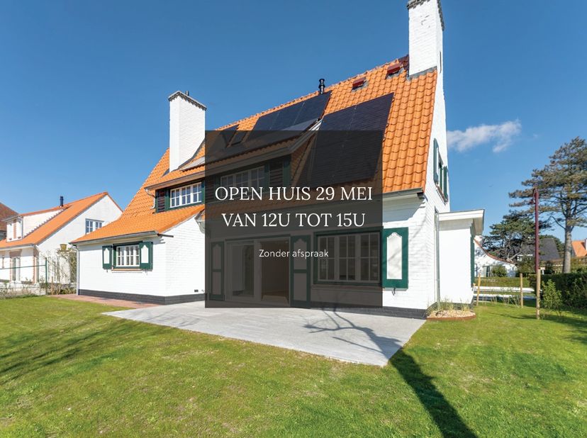 VISITE LIBRE SANS RENDEZ-VOUS LE 29 MAI DE 12H À 15H.&lt;br /&gt;
&lt;br /&gt;
Dans l’un des plus beaux endroits de la côte belge, à savoir la Concession à De Haa